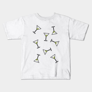 Minimalist Drink Cocktail Martini Collection Kids T-Shirt